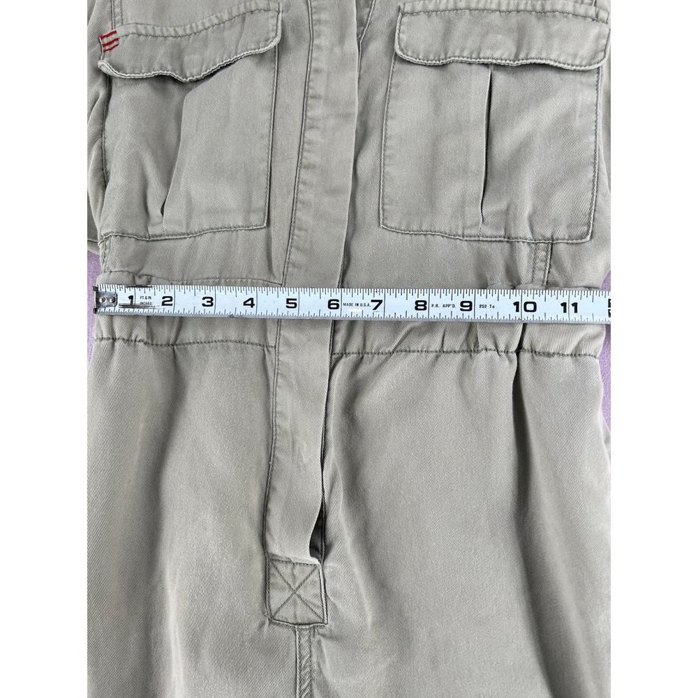 BDG Urban Outfitters Khaki Tan Utility Romper Long Sleeve Button Front Small - Picture 7 of 14